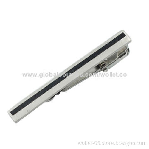 Wholesale Fashionable Black Ion-plated Tie Clip for Men, Made of Stainless Steel MaterialNew